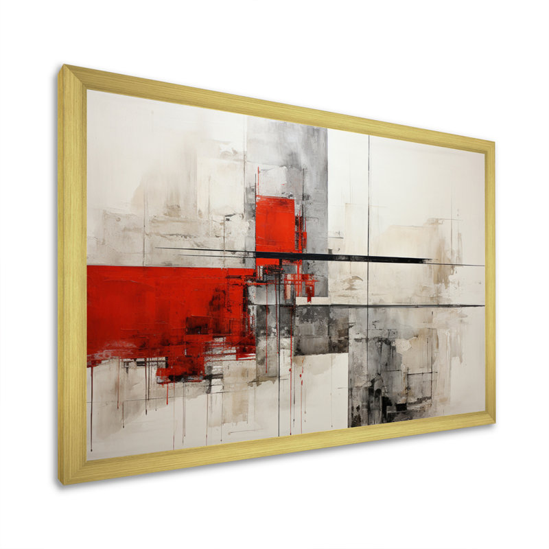 «Abstract Architectures I» sur toile, H 30 po x l 40 po x P 1,5 po, Cadre doré à une seule photo