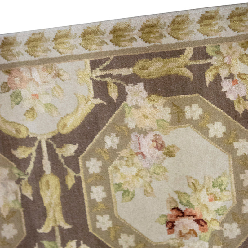 Handmade Silk and Wool Area Rug