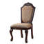 Ensemble de 2 chaises d'appoint en tissu et finition espresso Chateau De Ville