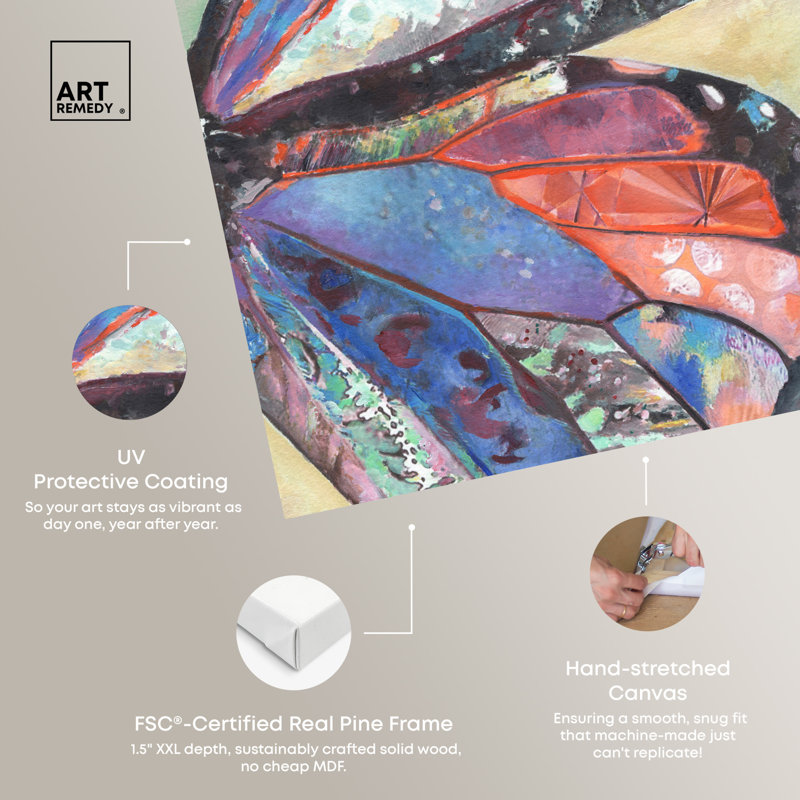 Colorful Butterfly Canvas Wall Art, 30" x 45", Gallery Wrapped
