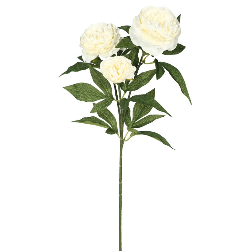 Rose artificiel Frangia 27 po, Crème