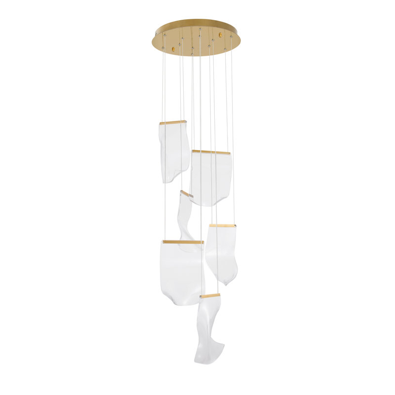 6 - Light Gold LED Cluster Pendant