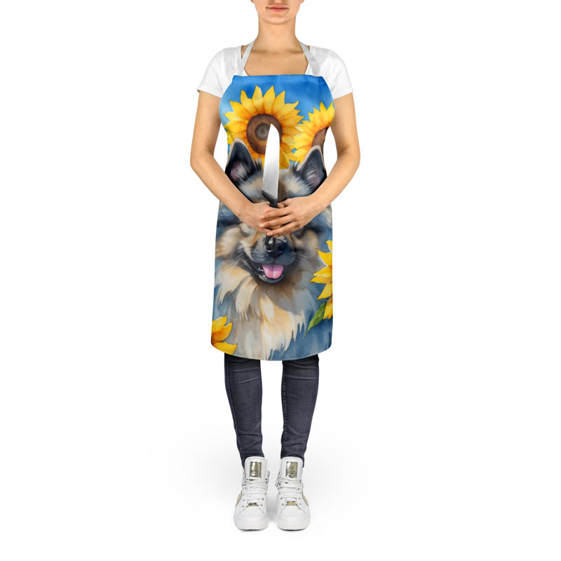 Tablier Keeshond en tournesols