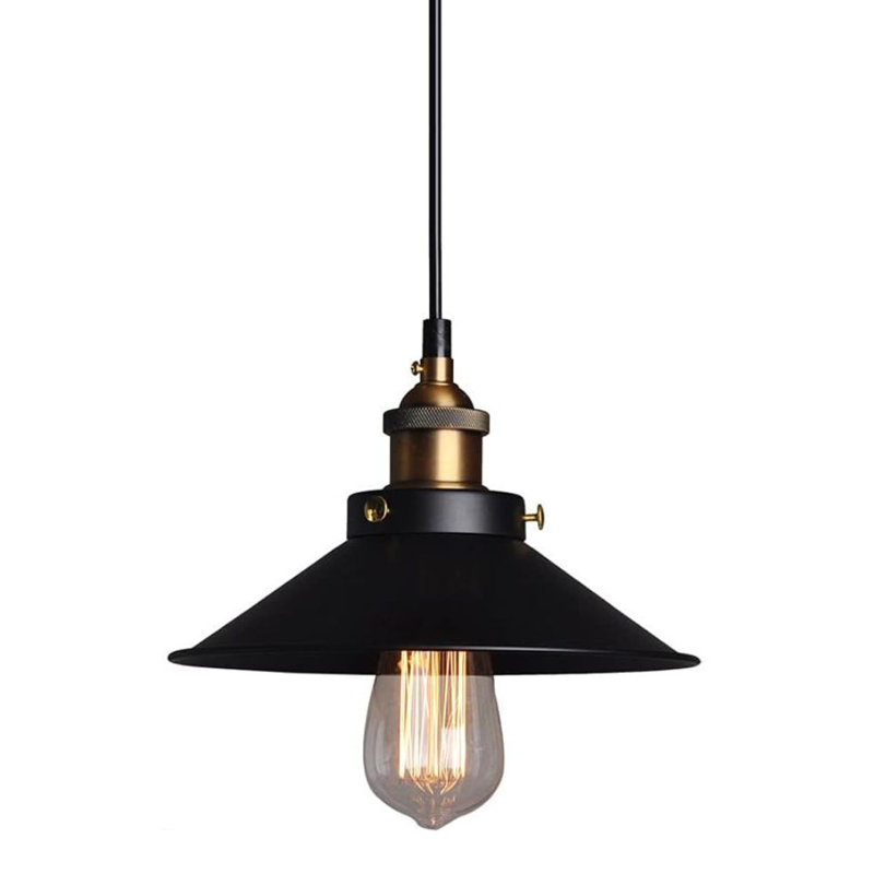 Luminaire suspendu simple Noir Atelier