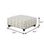 Repose-pieds de 38,5 po de largeur, gris clair / motif