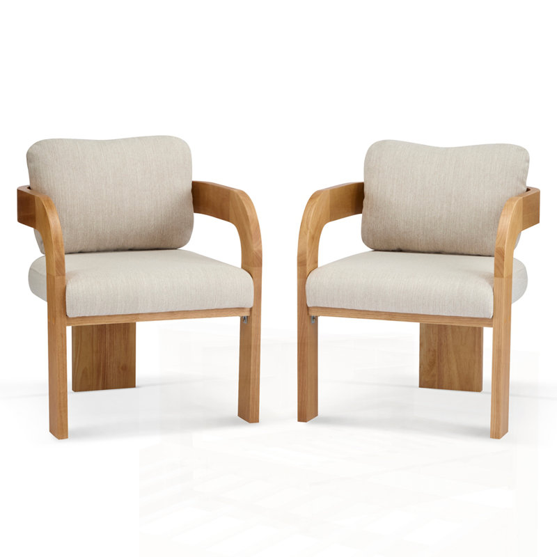 Chaises de salle à manger confortables avec tissu décoratif et structure en bois massif pour des sièges élégants et durables
