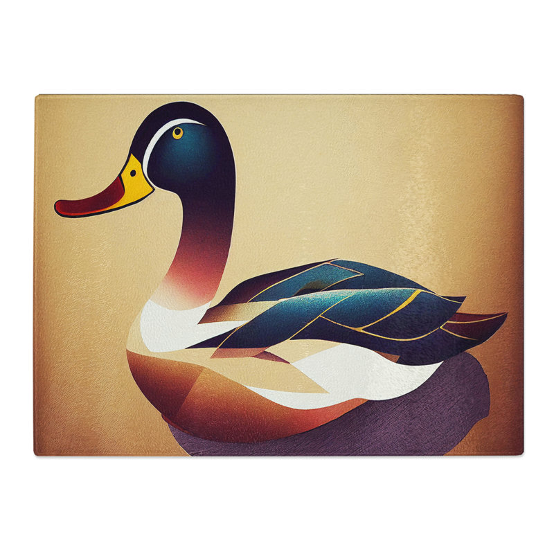 Wild Duck  Glass Chopping Board