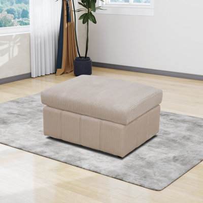 Repose-pieds modulaire en velours côtelé