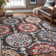 Chartier Brown/Red/Gray Indoor/Outdoor Rug