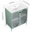 Meuble-lavabo de salle de bain avec lavabo en céramique