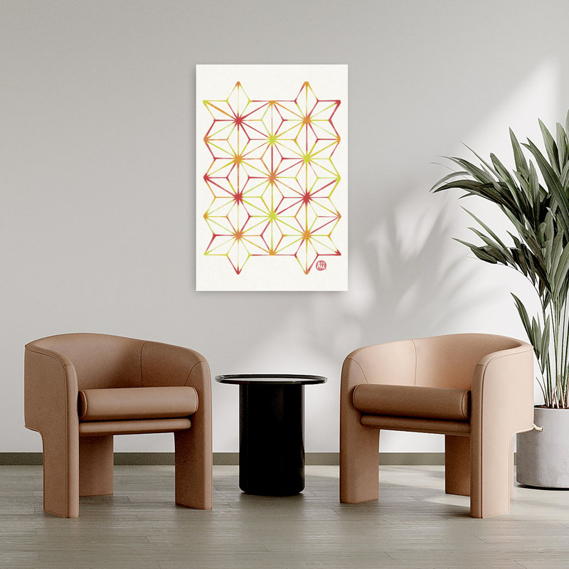 Contemporary Art Geometric Traditional Abstract Nature Landscape Wall Art by Aia Ueno - Wrapped Canvas Print