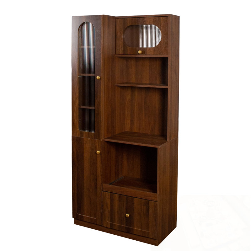Kitchen Pantry with pull-out multi-tier storage shelf and 3 Doors