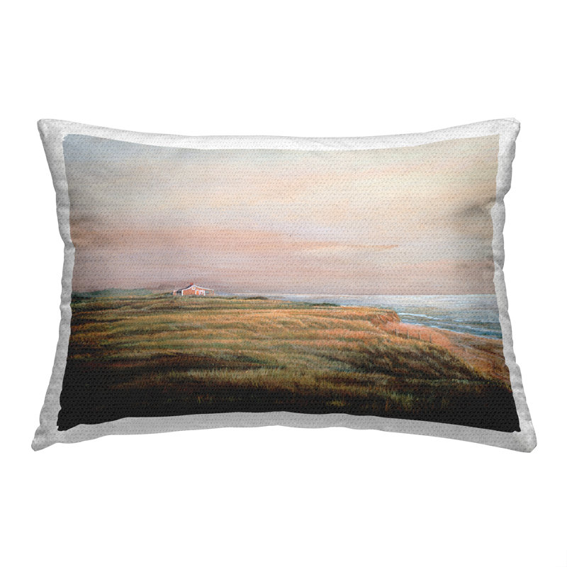 Coussin d'extérieur Coastal Cottage Landscape par Tom Mielko