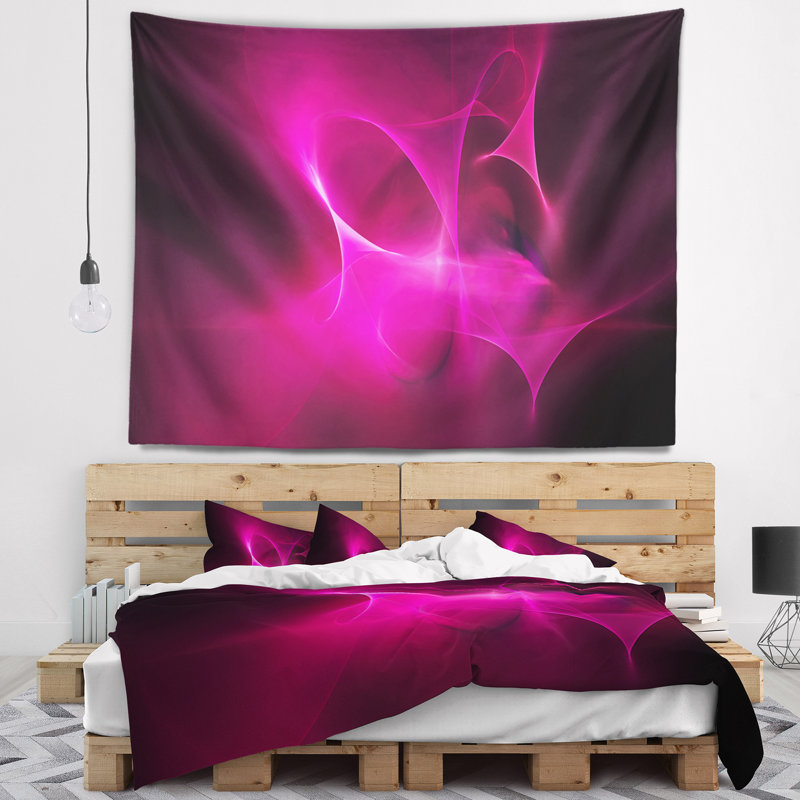 Tapisserie de bureau fractale magenta Abstract, H 50 po x l 60 po