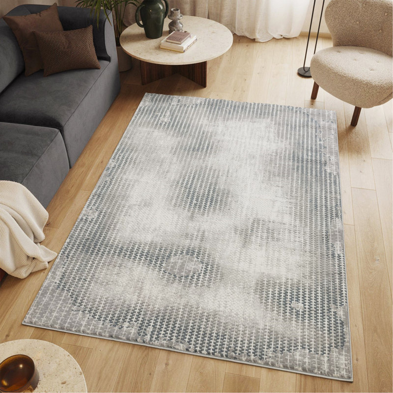 Gray Area Rug, Rectangle 5'3" x 7'3"