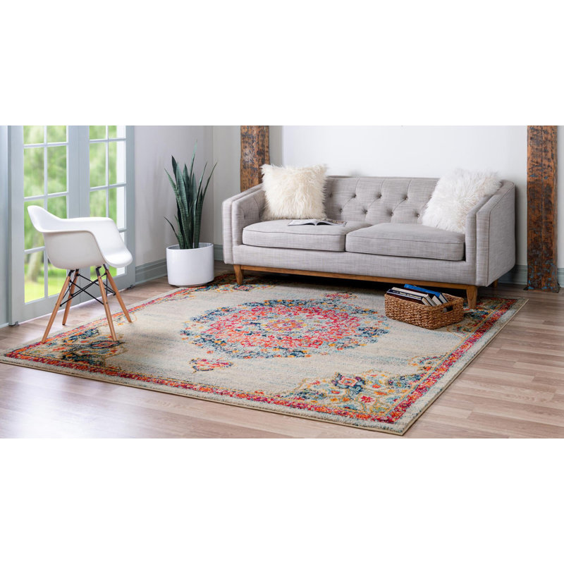 Galyean Abstract Indoor Rug, Square 8'