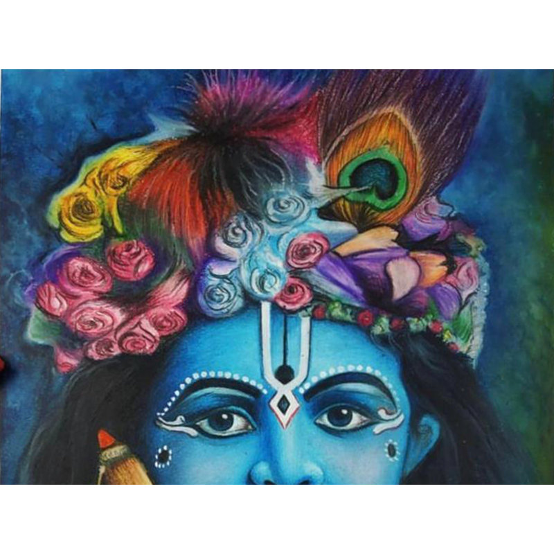 Bal Krishna | Oil Pastel Colour | Painting By Sanju Basu