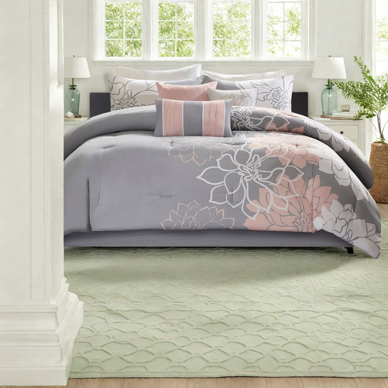 Ensembles de literie de qualité supérieure, satin de coton, style floral pour la maison