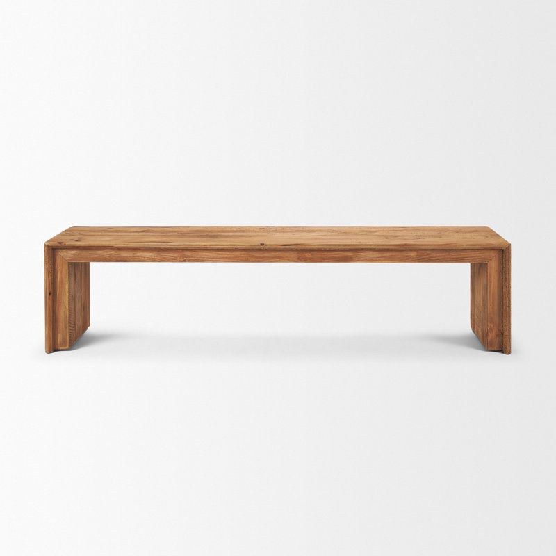 Banc rectangulaire en bois recyclé Kazia