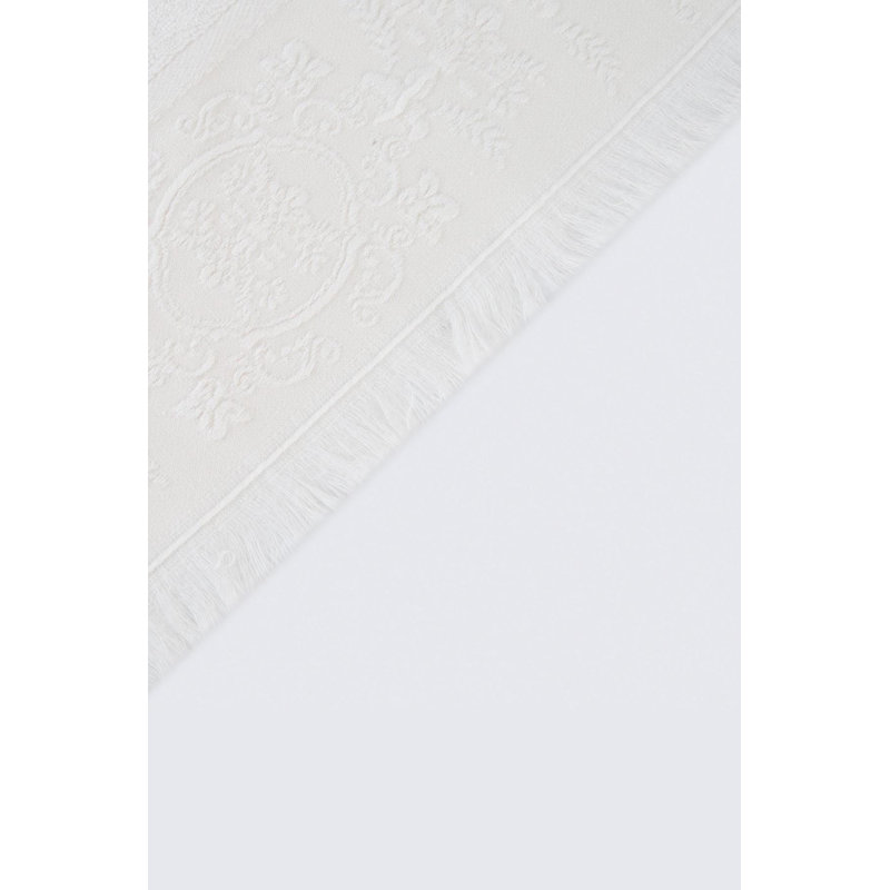 Ensemble de 2 serviettes en 100% coton Alcazar, Crème