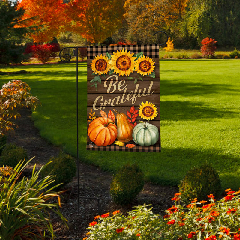 Be Grateful Fall Garden Flag