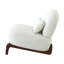 Chaise d'appoint en velours avec pieds en bois massif et coussin moelleux, fauteuil de lecture sans accoudoirs-1900683876