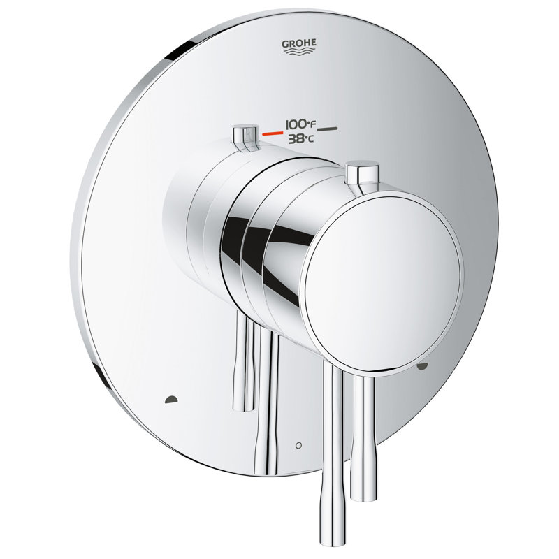Essence Dual Function Thermostatic Shower Faucet Trim, Starlight Chrome