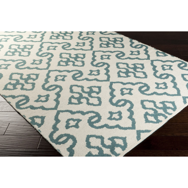 Radnor Geometric Handwoven Wool Ivory Area Rug