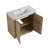 36" Freestanding Bathroom Vanity with Ceramic Sink, Rounded Corners & Handle-Free Design-116159712
