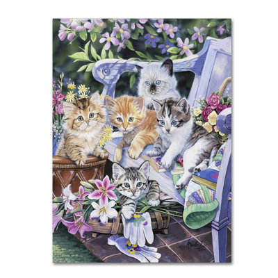 « purfect jardinage copains », impression sur toile tendue