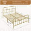 Lit plateforme classique en fer avec tête de lit et pied de lit-866018514-901025119