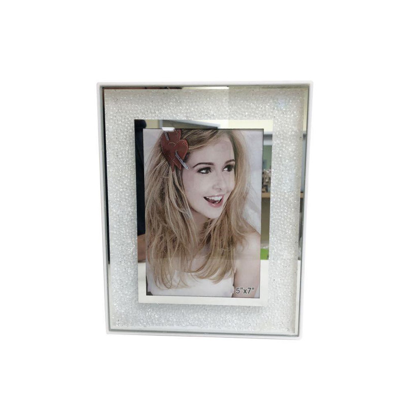 Cadre photo paillettes Wimborne, 7 po x 5 po, Brun