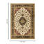 Tapis crème classique de 10 pi 6 po x 14 pi en polypropylène à motif de médaillon