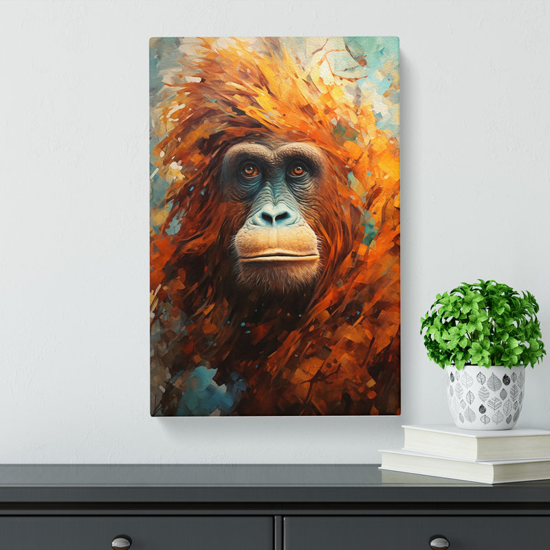 Orangutan Orphism - Wrapped Canvas, 50cm H x 35cm W x 3cm D