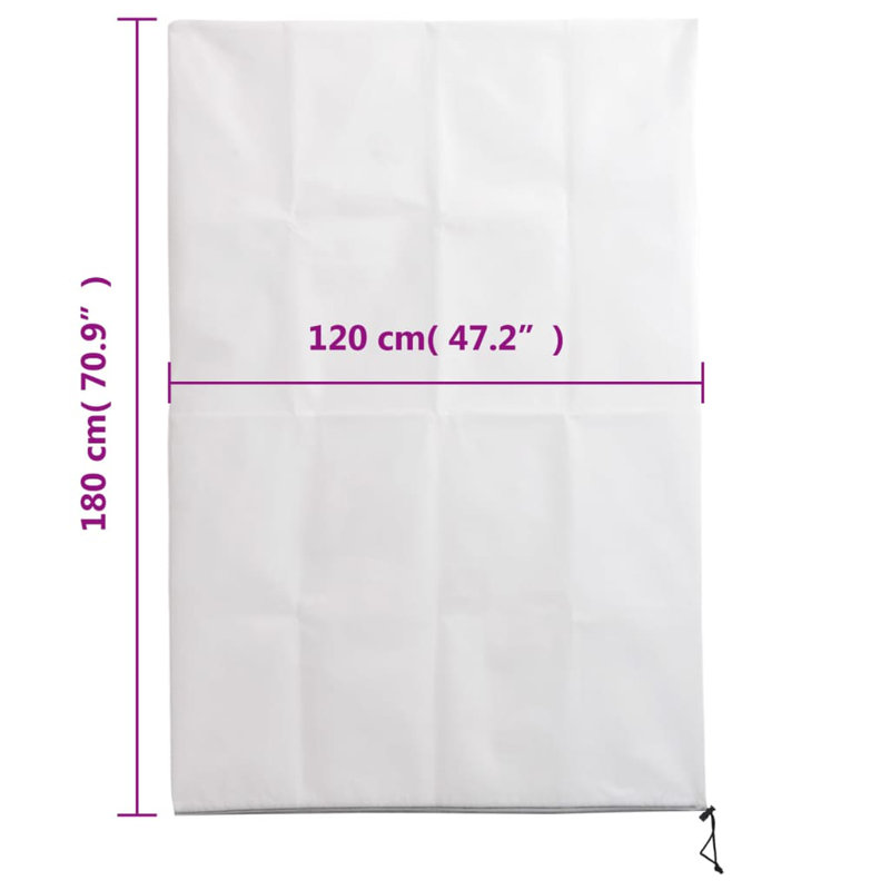 Blayn Plant Fleece Cover, White, 70.87" H x 47.24" W