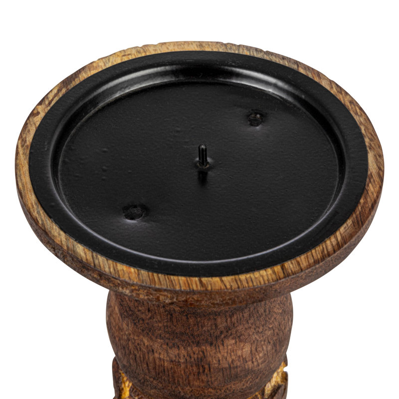 10'' H Solid Wood Tabletop Pillar