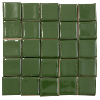 Terralis 2 x 2 po Carreau de mur et de plancher carré en porcelaine brillante (paquet de 0,86 pi2) - paquet de 50