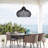 Latigo Outdoor Rattan Pendant Light - 24" Black Dome 1-Light Polished Handwoven Adjustable Light Fixture For Patio, Porch & Entryway in Modern, Traditional, Boho & Coastal Style-405726482-405726481
