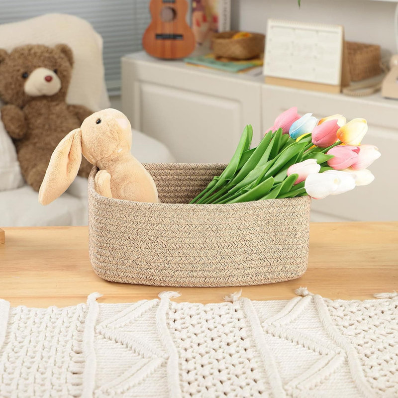 Highland Dunes Cotton Decorative Basket