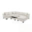 Canapé modulaire en U avec repose-pieds de rangement mobile-130164326