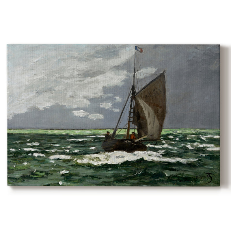 Rétro nautique - Lxxv, H 13 po x l 19 po x P 1,5 po, Toile tendue