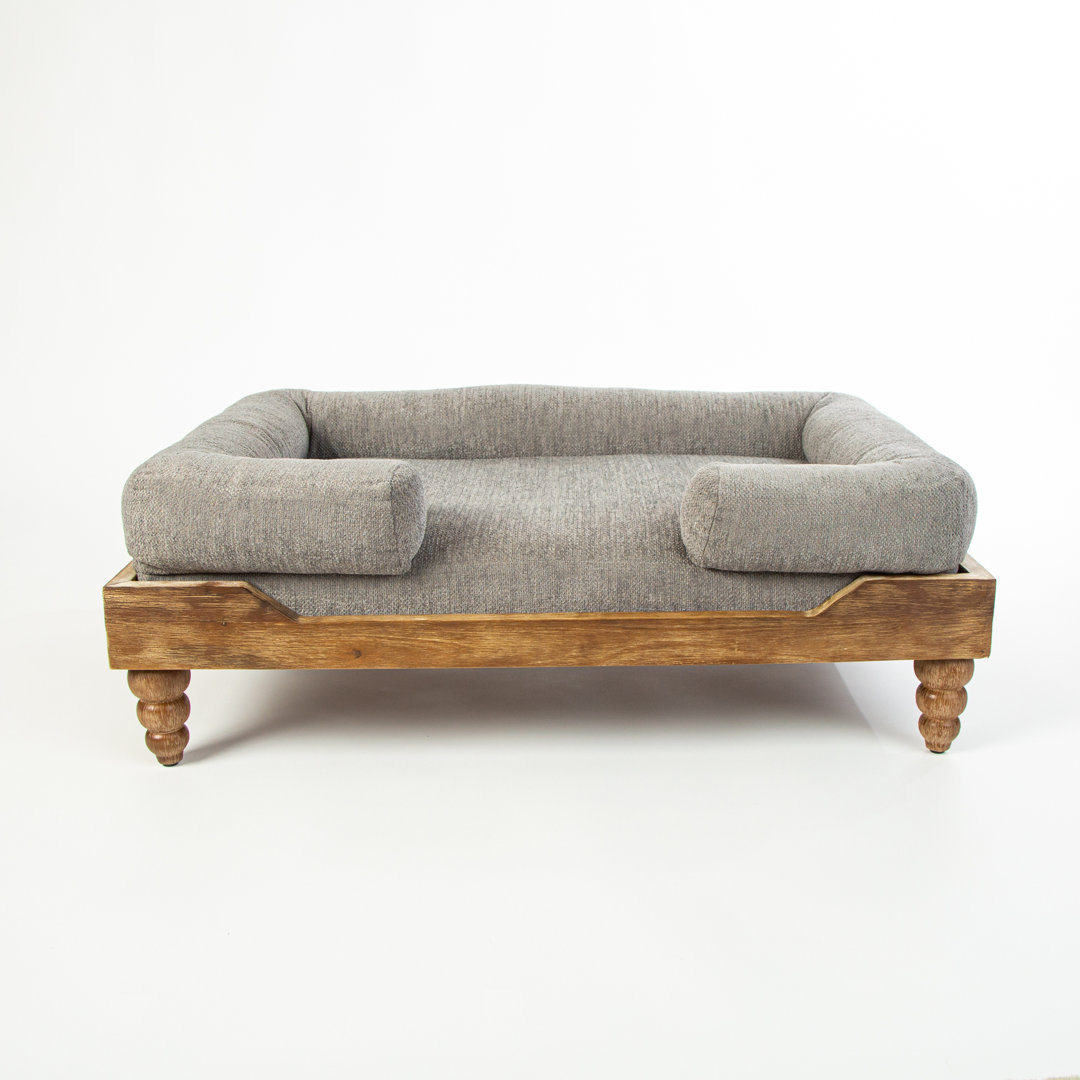 Acacia Wood Dog Bed With Washable Cushion Tucker Murphy Pet™