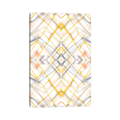 Diamond Dye Grid Yellow by Jacqueline Maldonado - Wrapped Canvas Print
