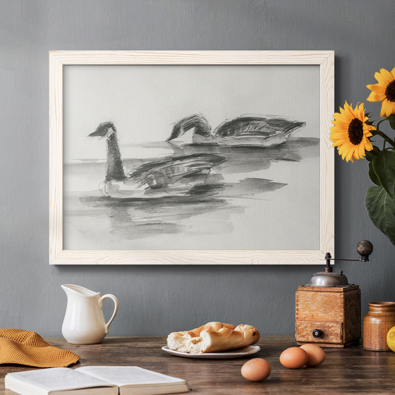 Geese Study II - Impression sur toile tendue, Blanc, H 18 po x l 26 po x P 1,5 po