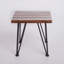 1-Piece Industrial Wood Coffee Table With Accent Table And Metal