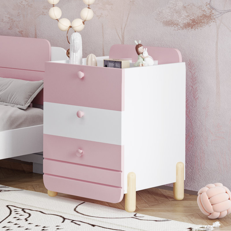 Dresser, White/Pink