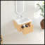Meuble-lavabo flottant mural de 24 po avec rebord incurvé, finition noyer naturel et lavabo en céramique pour les espaces compacts-1996291599-1996291596