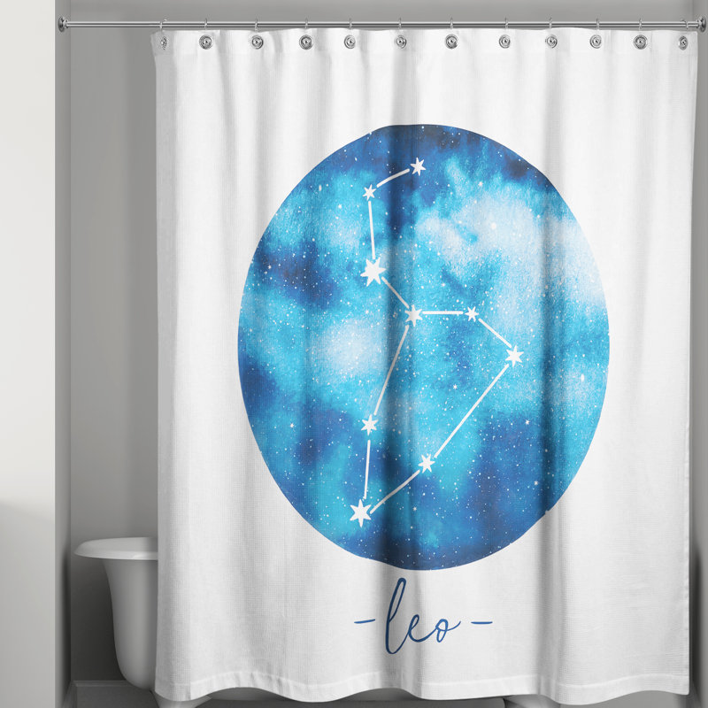 Dulin Leo Zodiac Constellation Shower Curtain