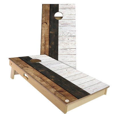 Slick Woody's Cornhole Co Solid Wood Foldable Cornhole Set with Carrying Case