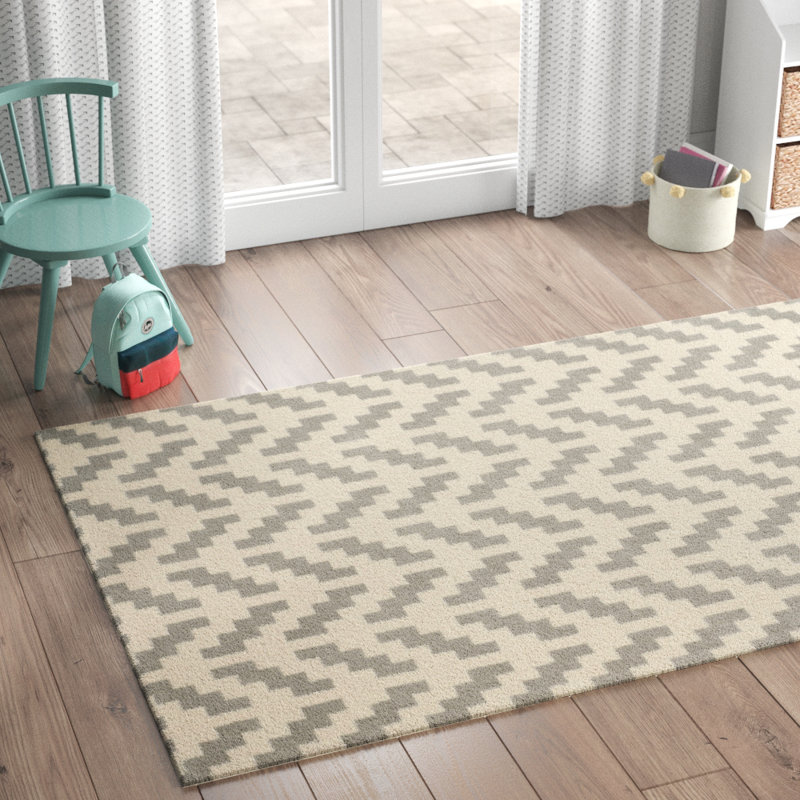 Sanyla Hand Tufted Wool Chevron Rug, Runner 2'6" x 8'